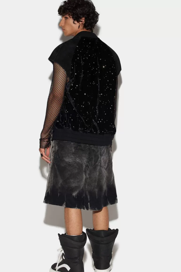 Homme Dsquared2 Shorts*Acid Cord Wash Surfer Denim Shorts
