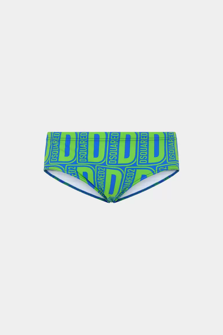 Homme Dsquared2 Mode Plage*Allover Monogram Swim Brief