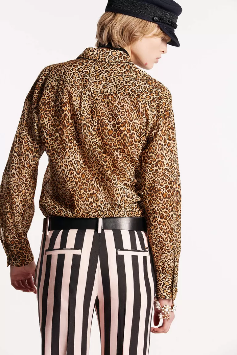 Femme Dsquared2 Tops Et T-Shirts*Animal Print Long Sleeve Fluid Top