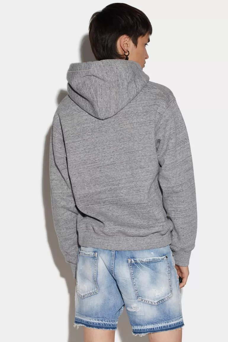 Homme Dsquared2 Sweatshirts*Be Icon Cracked Hoodie