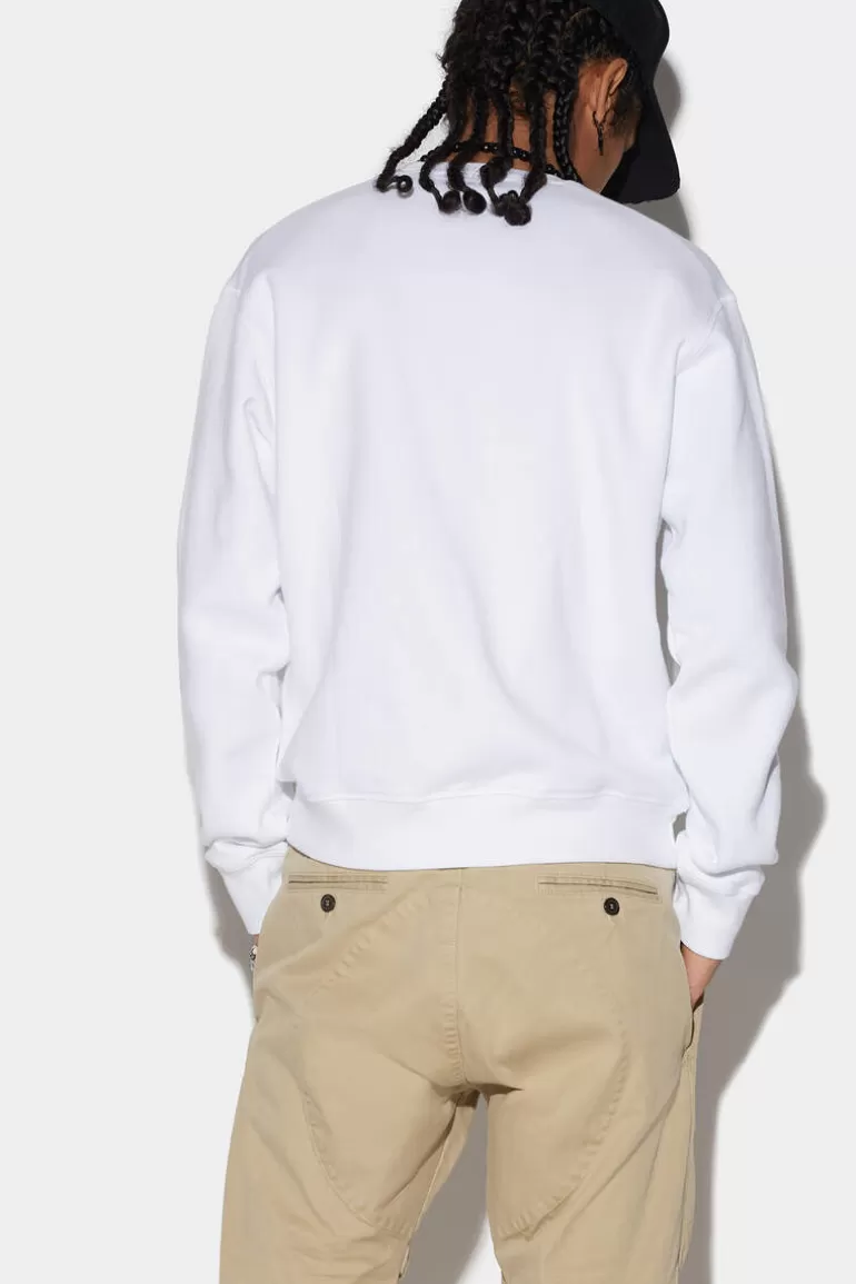 Homme Dsquared2 Sweatshirts*Be Icon Outline Sweatshirt