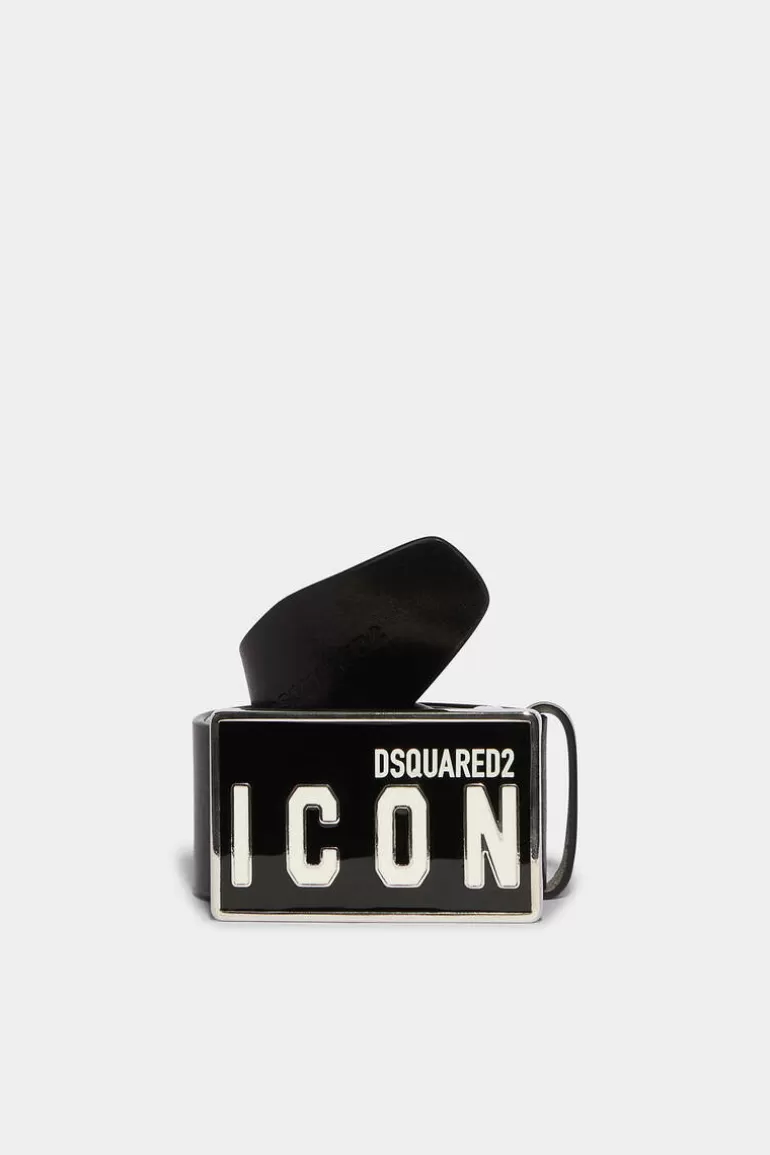 Homme Dsquared2 Ceintures*Be Icon Plaque Belt