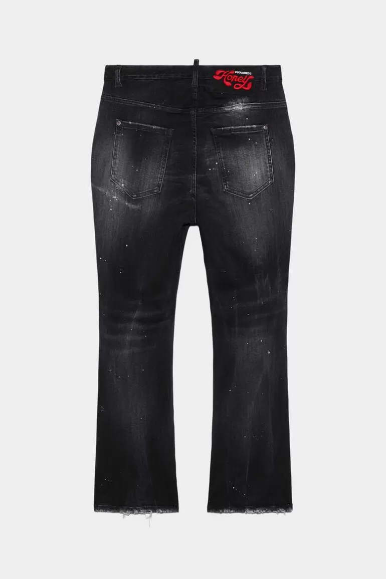 Femme Dsquared2 Jeans*Black Wash High Waist Bell Bottom Jeans