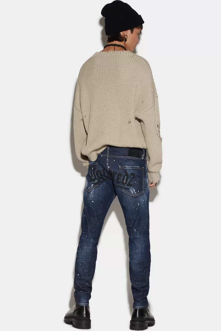 Homme Dsquared2 Jeans*Blue Wash Sexy Dean Jeans