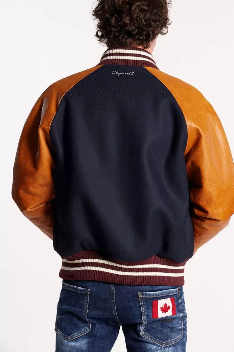 Homme Dsquared2 Manteaux & Vêtements D'Extérieur*College Bomber Jacket