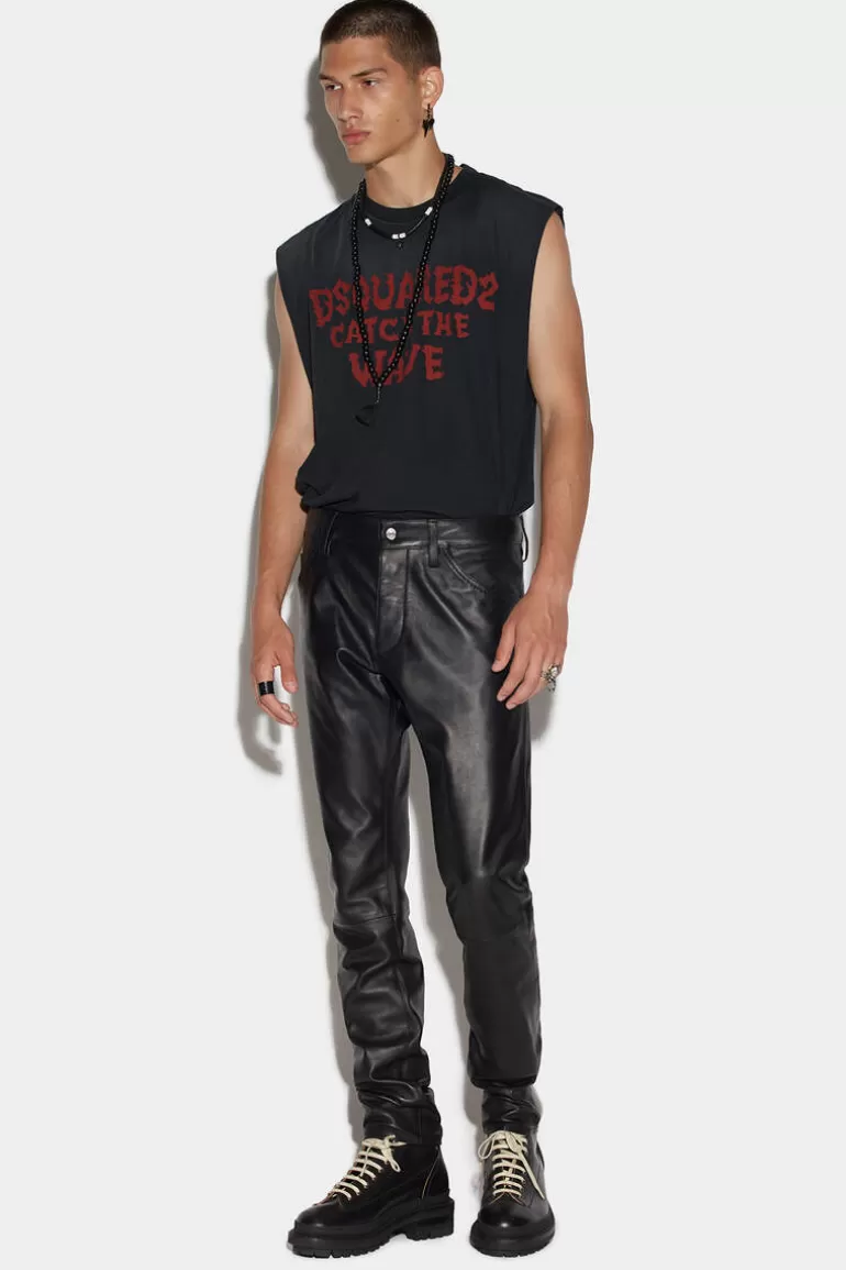 Homme Dsquared2 Jeans*Cool Guy Leather Pants