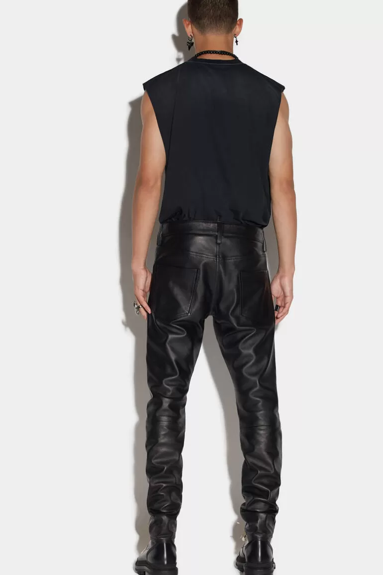 Homme Dsquared2 Jeans*Cool Guy Leather Pants