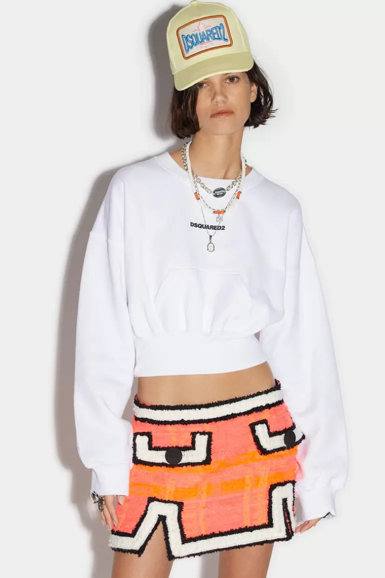 Femme Dsquared2 Sweatshirts*Cropped Sweatshirt