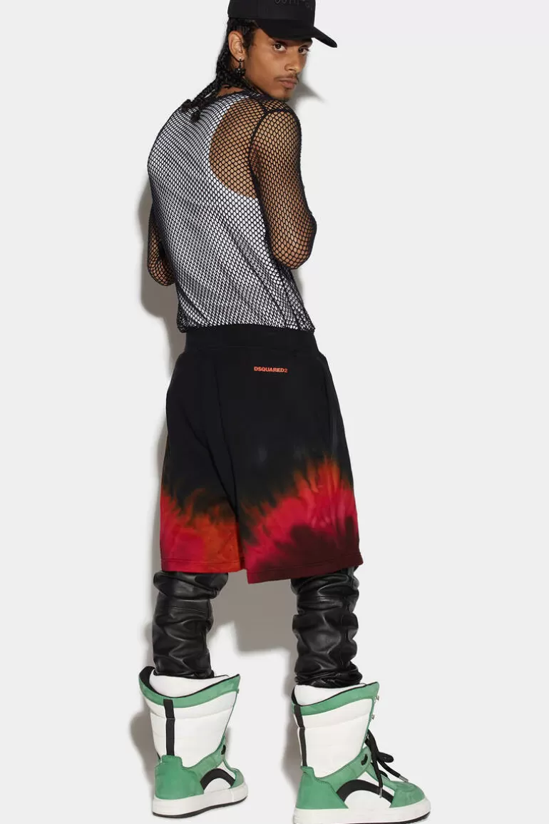 Homme Dsquared2 Shorts*D2 Flame Relax Shorts