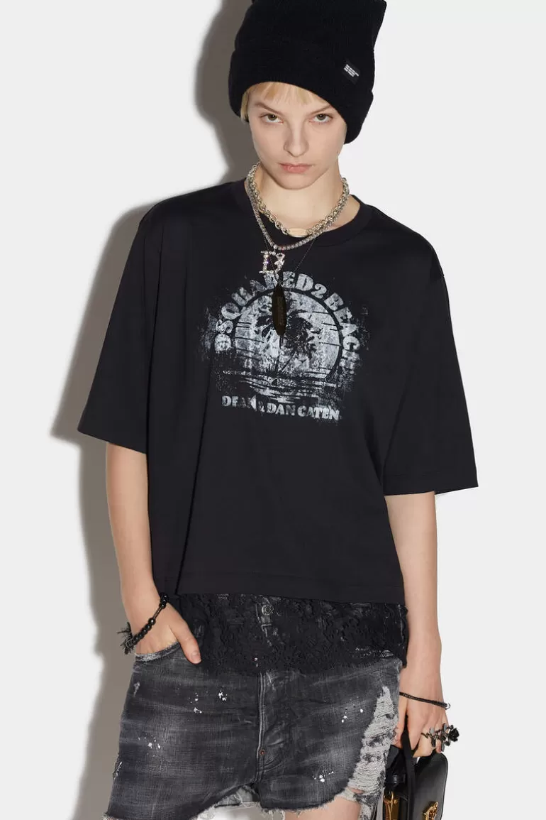 Femme Dsquared2 Tops Et T-Shirts*D2 Gothsunset Lace T-Shirt