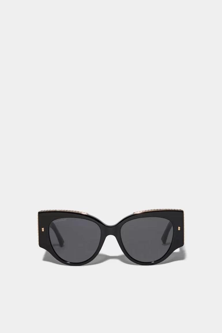 Femme Dsquared2 Lunettes*D2 Hype Black Sunglasses