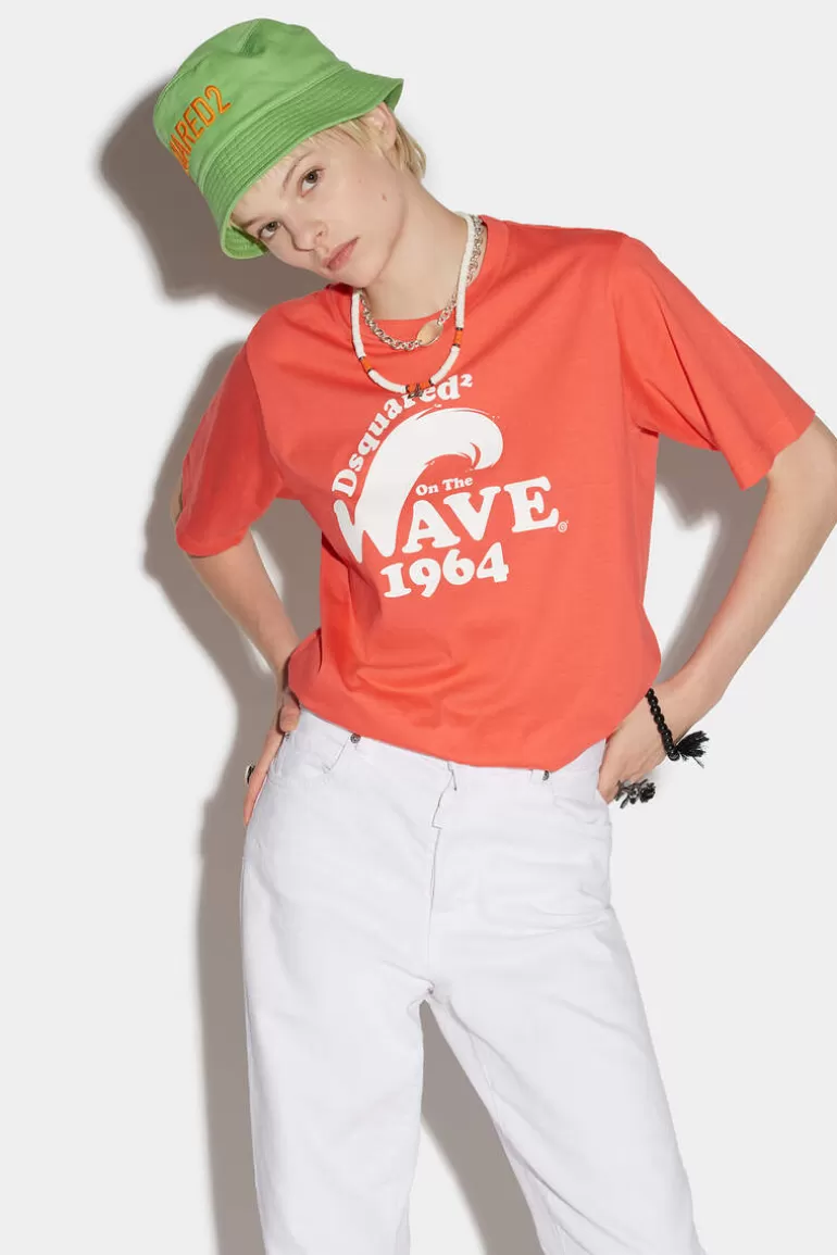 Femme Dsquared2 Tops Et T-Shirts*D2 On The Wave Easy T-Shirt