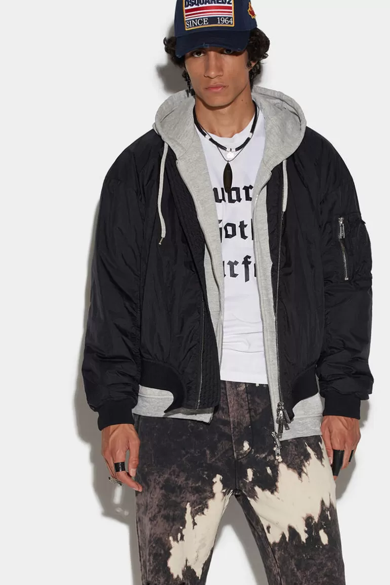 Homme Dsquared2 Manteaux & Vêtements D'Extérieur*D2 Onthewave Dropped Shoulder Bomber