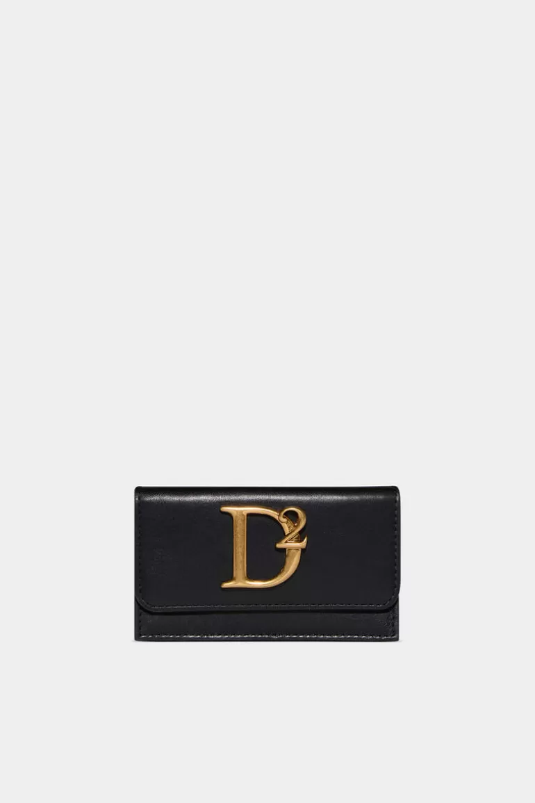 Femme Dsquared2 Petits Accessoires En Cuir*D2 Statement Credit Card Holder