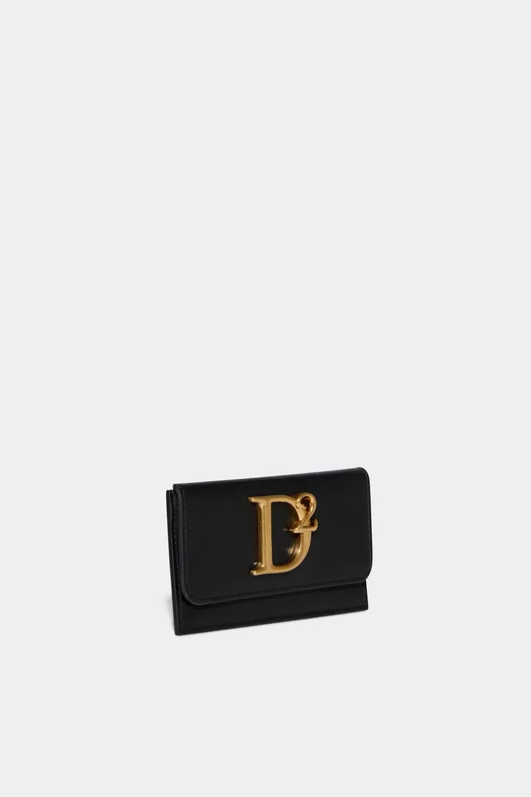 Femme Dsquared2 Petits Accessoires En Cuir*D2 Statement Credit Card Holder