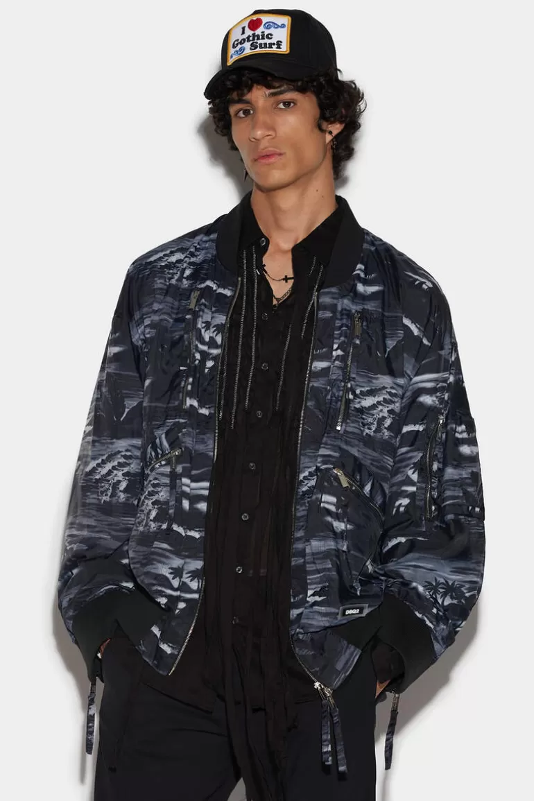 Homme Dsquared2 Manteaux & Vêtements D'Extérieur*D2Hawaii Oversize Bomber