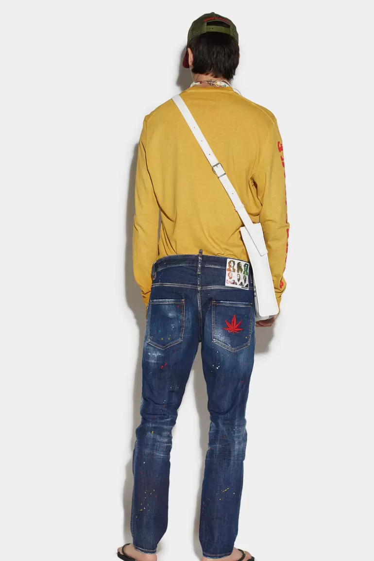 Homme Dsquared2 Jeans*Dark Bob Wash Skater Jeans