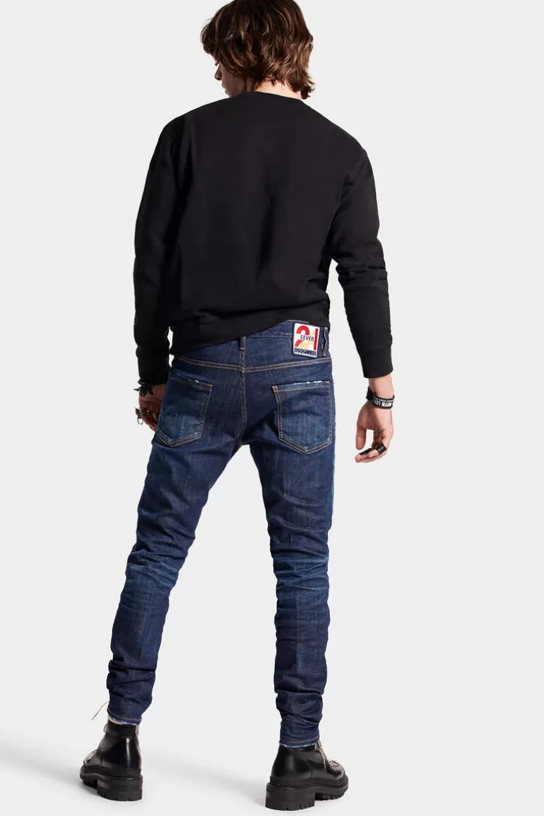 Homme Dsquared2 Jeans*Dark Clean Wash Cool Guy Jeans