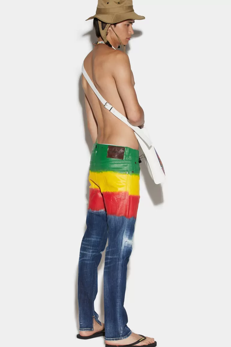 Homme Dsquared2 Jeans*Dark Rasta Wash Cool Guy Jeans