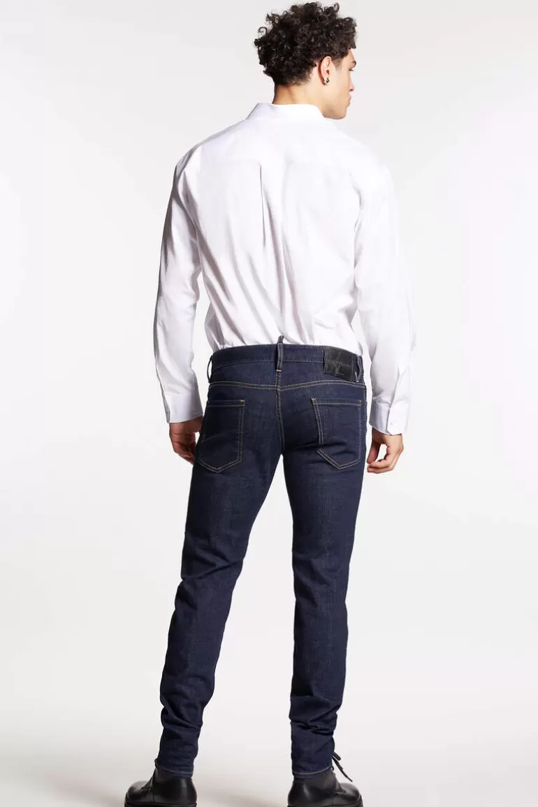 Homme Dsquared2 Jeans*Dark Rinse Wash Slim Jeans