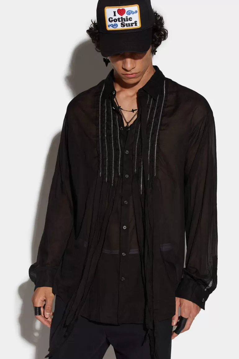 Homme Dsquared2 Chemises*Dropped Shoulder Shirt