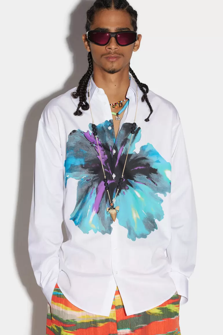 Homme Dsquared2 Chemises*Dropped Shoulder Shirt