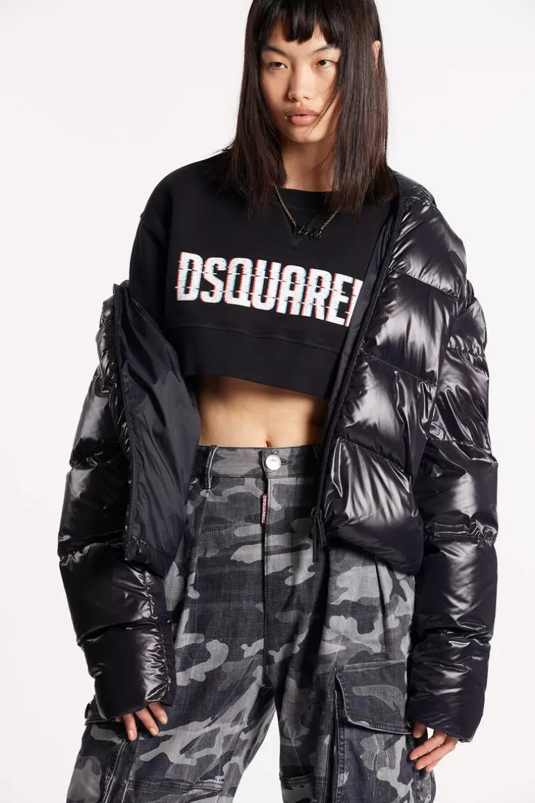 Femme Dsquared2 Sweatshirts* Cropped Cool Sweatshirt