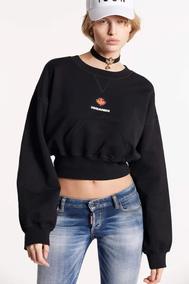 Femme Dsquared2 Sweatshirts* Cropped Sweatshirt