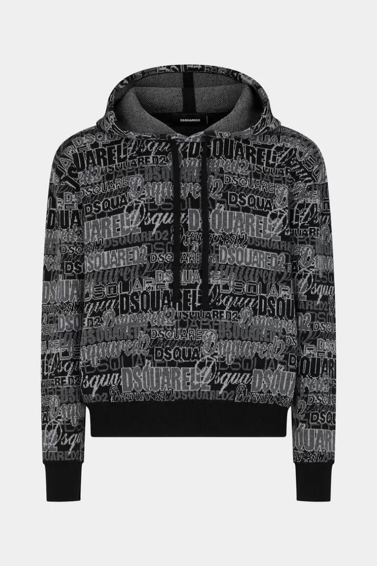 Homme Dsquared2 Tricots* Jacquard Hoodie Knit