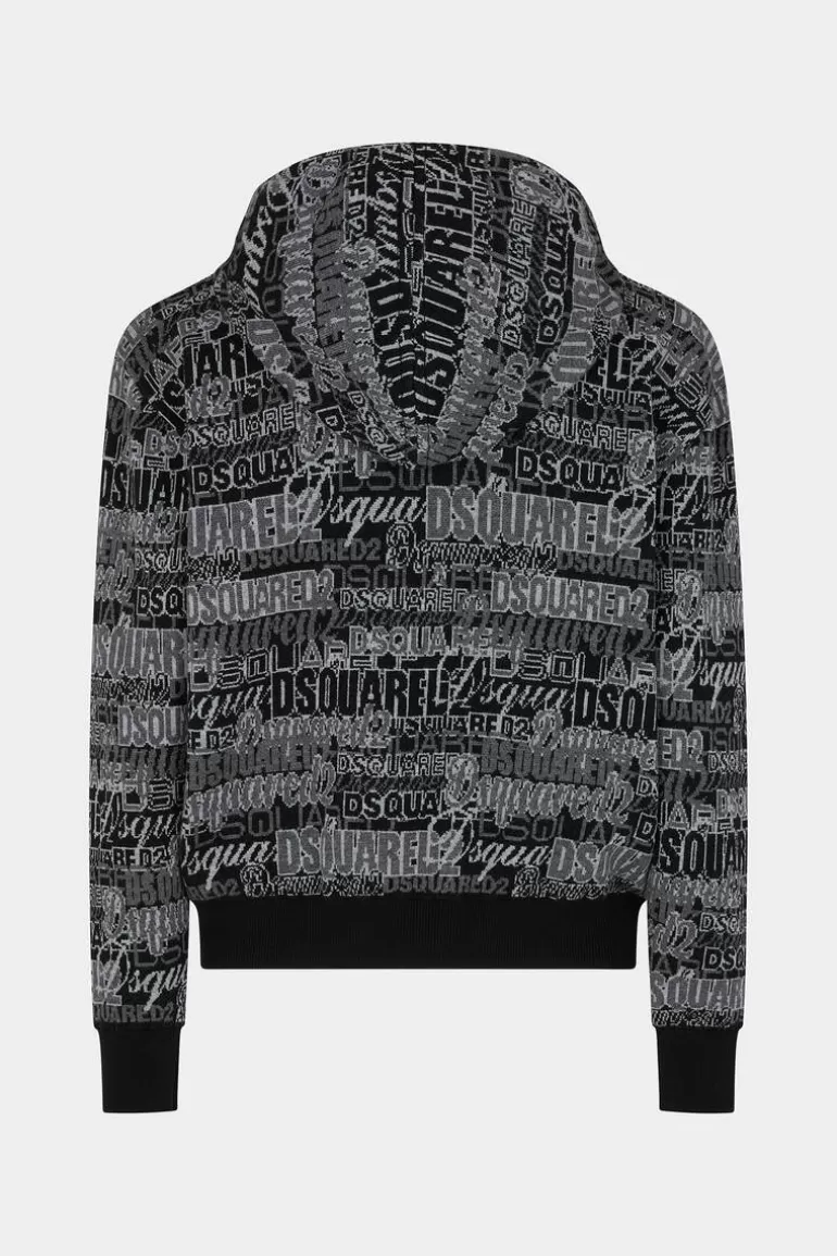 Homme Dsquared2 Tricots* Jacquard Hoodie Knit