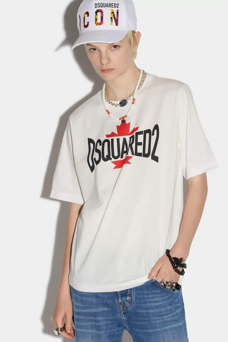 Femme Dsquared2 Tops Et T-Shirts* Leaf Easy T-Shirt