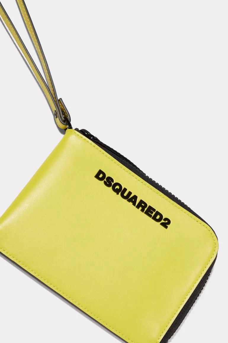 Femme Dsquared2 Petits Accessoires En Cuir* Logo Pouch