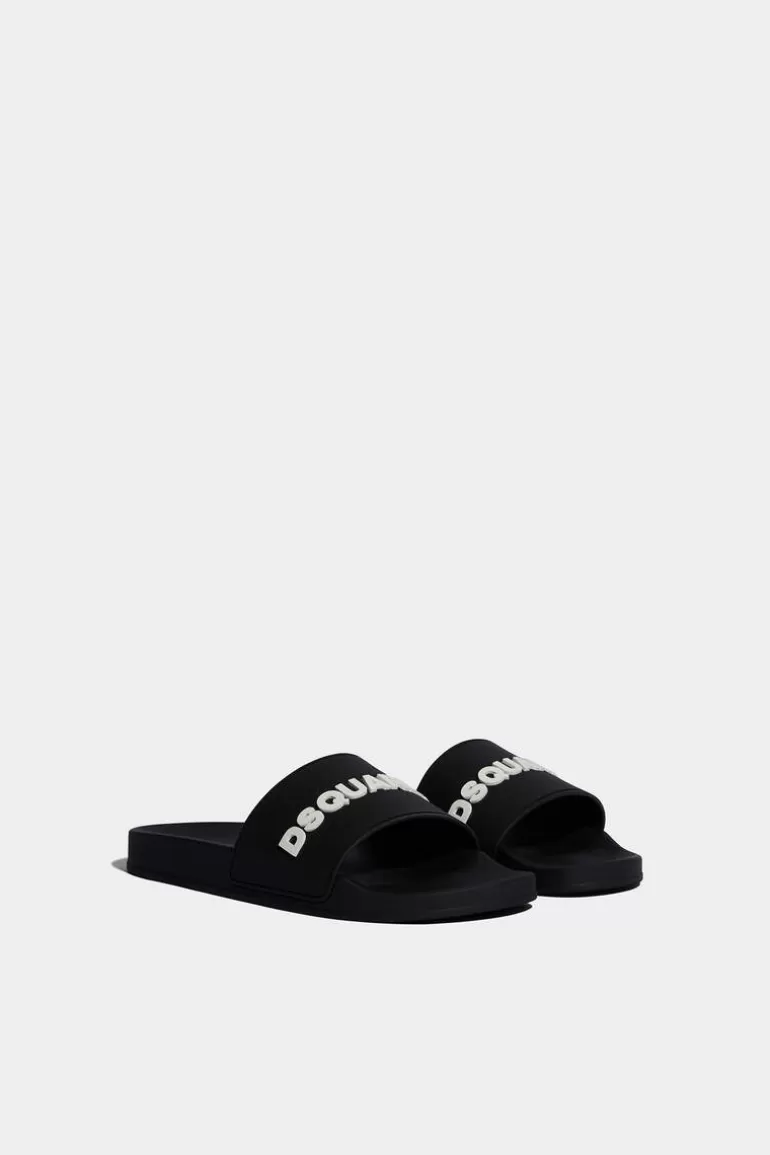 Homme Dsquared2 Tongs* Logo Slides