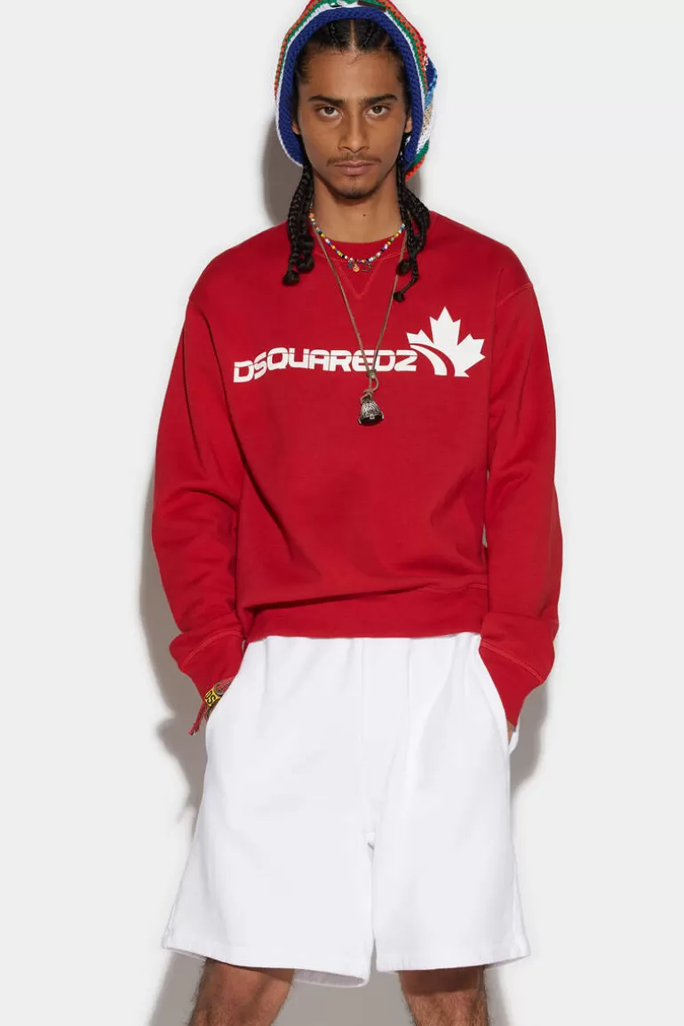 Homme Dsquared2 Sweatshirts* Maple Cool Sweatshirt