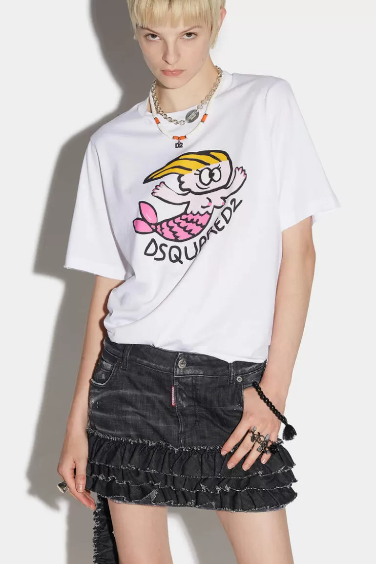 Femme Dsquared2 Tops Et T-Shirts* Mermaid Easy T-Shirt