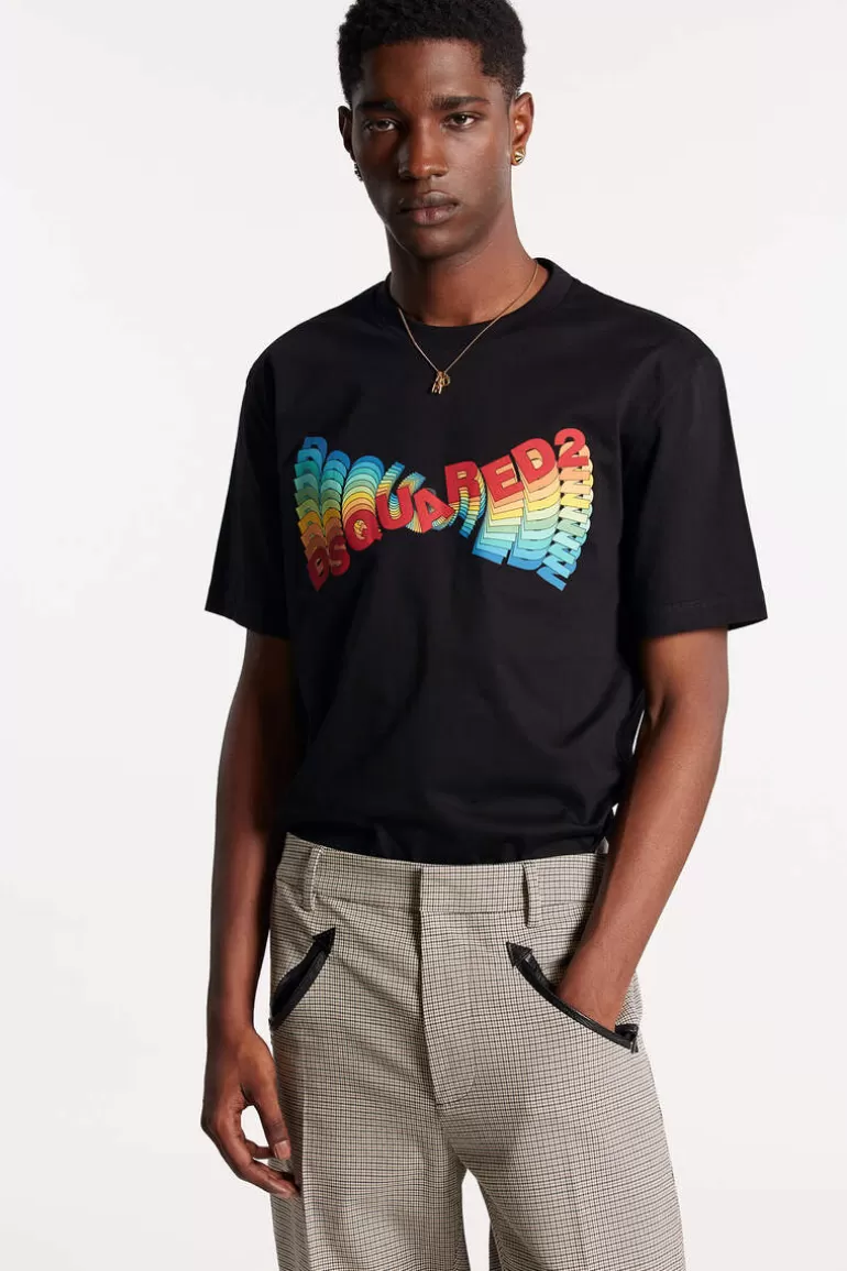 Homme Dsquared2 Tops Et T-Shirts* Multicolor Regular T-Shirt