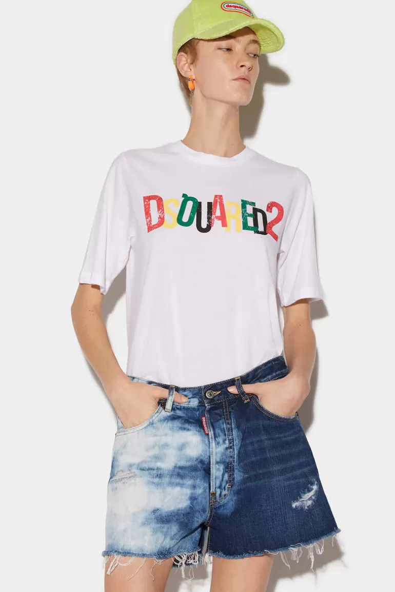 Femme Dsquared2 Tops Et T-Shirts* Rainbow Easy T-Shirt