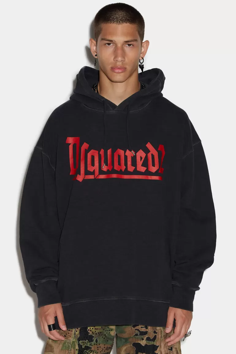 Homme Dsquared2 Sweatshirts* Slouch Hoodie