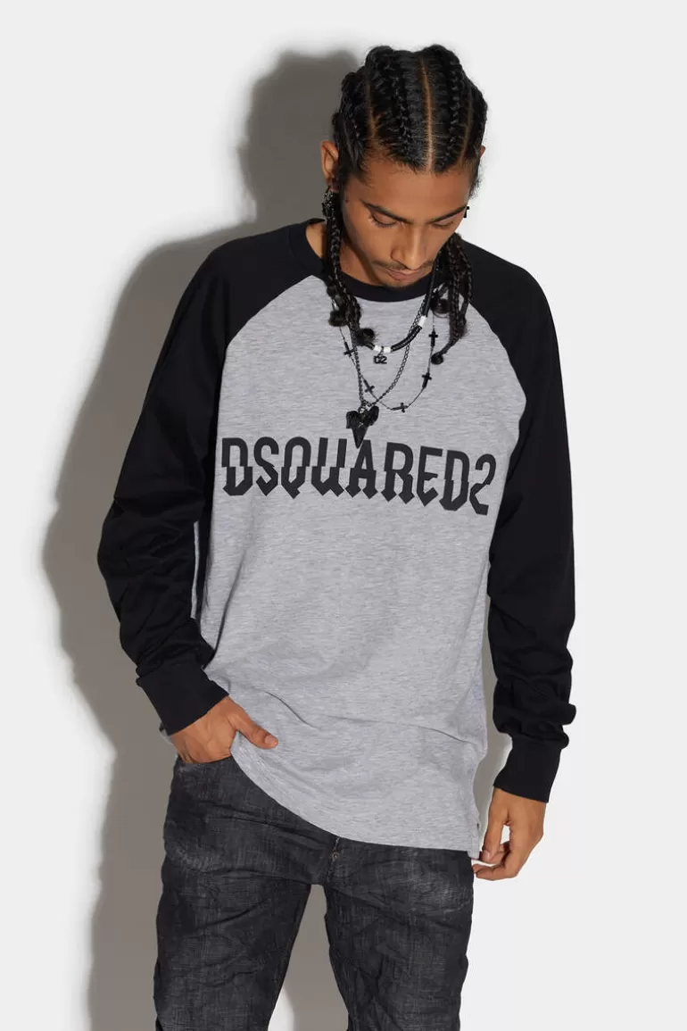 Homme Dsquared2 Tops Et T-Shirts* Slouch Raglan T-Shirt