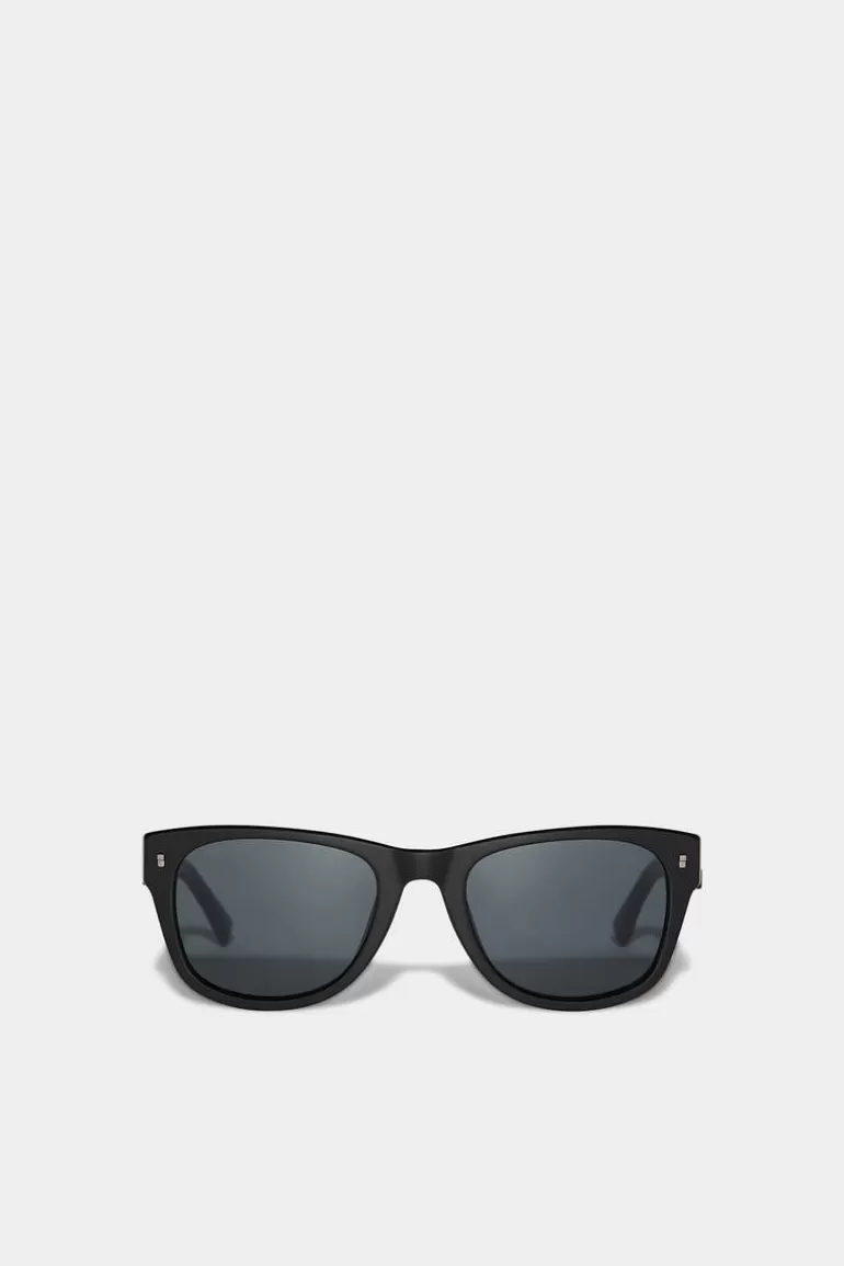 Homme Dsquared2 Lunettes*Dynamic Black Sunglasses