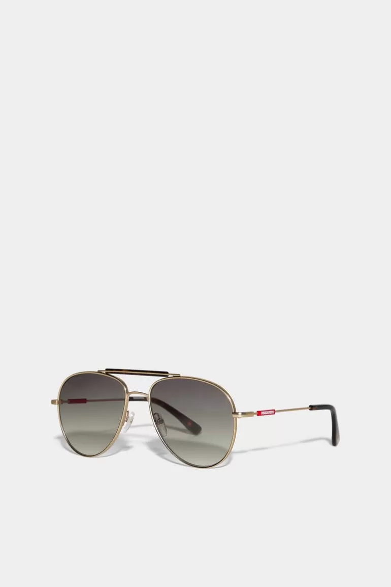 Femme Dsquared2 Lunettes*Dynamic Gold Sunglasses