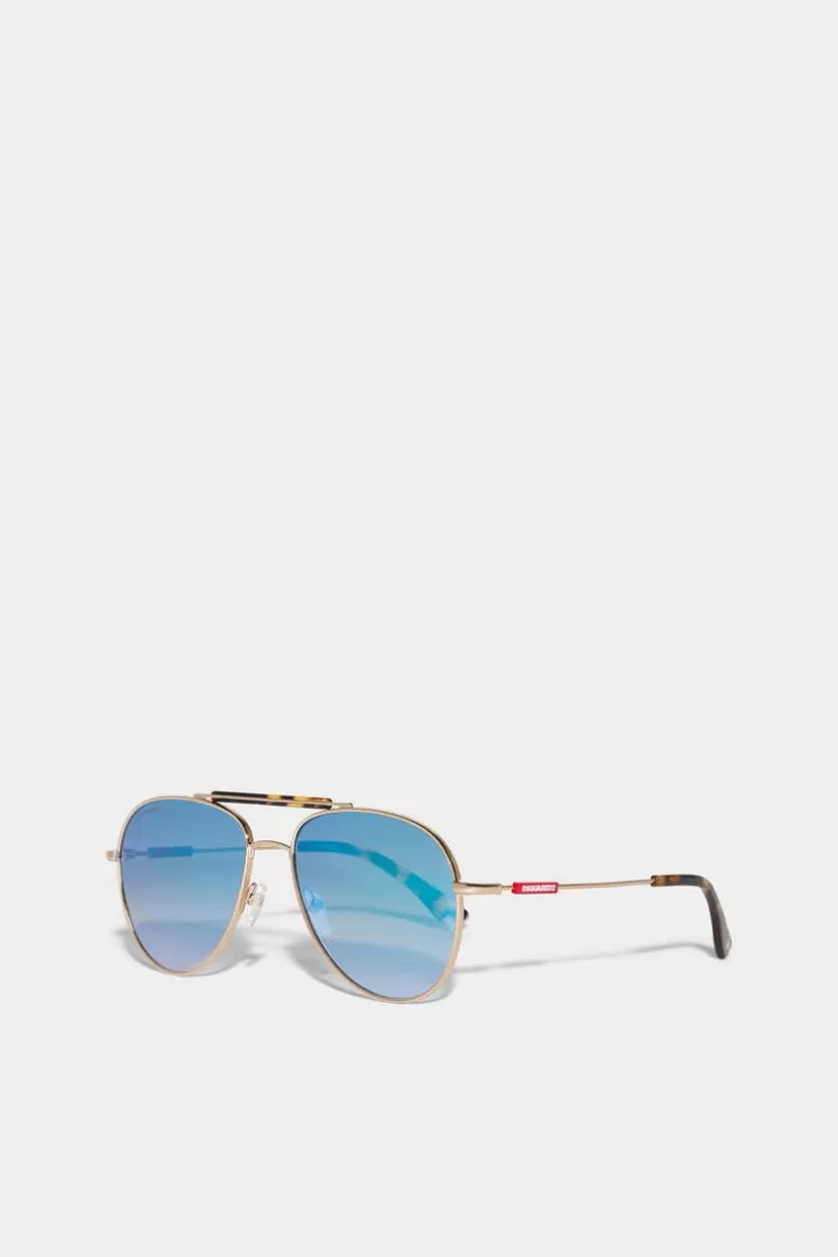 Femme Dsquared2 Lunettes*Dynamic Gold Sunglasses