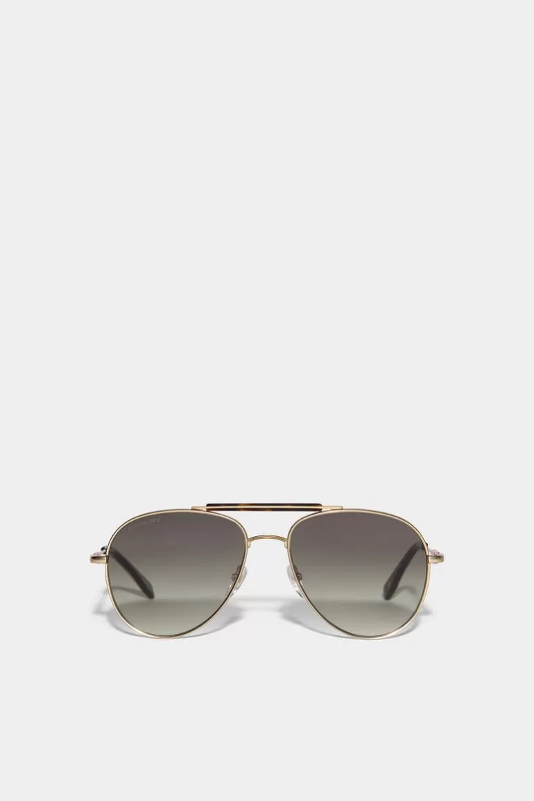 Femme Dsquared2 Lunettes*Dynamic Gold Sunglasses