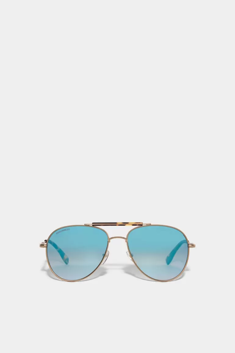 Femme Dsquared2 Lunettes*Dynamic Gold Sunglasses