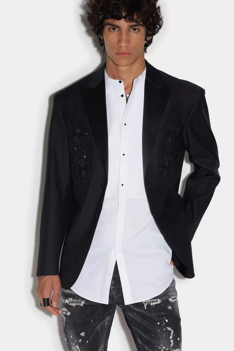 Homme Dsquared2 Costumes & Blazers*Goth Flower Peak Super Relaxed Shoulder Jacket