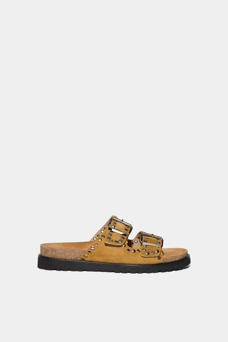 Homme Dsquared2 Sandales*Gothic Grunge Flat Sandals