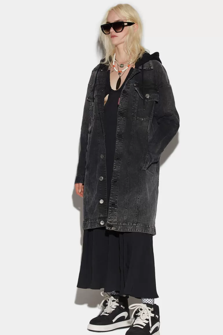 Femme Dsquared2 Manteaux & Vêtements D'Extérieur*Hooded Jean Coat