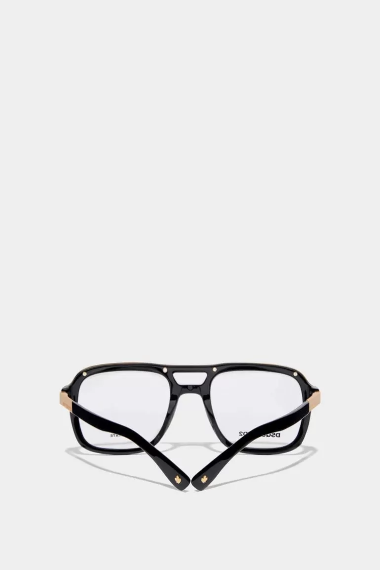 Femme Dsquared2 Lunettes*Hype Black Gold Optical Glasses