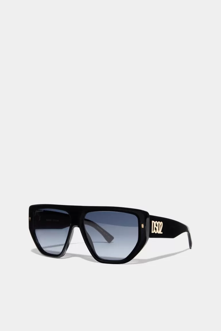 Femme Dsquared2 Lunettes*Hype Black Gold Sunglasses