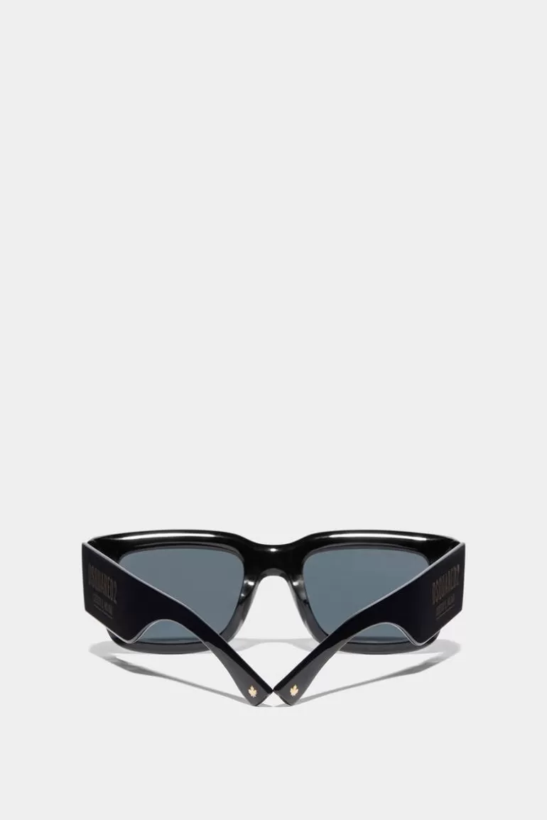 Femme Dsquared2 Lunettes*Hype Black Gold Sunglasses